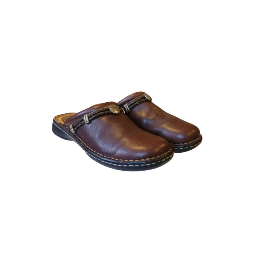 Minnetonka Rich Brown Leather Slip-On Loafers Size 7